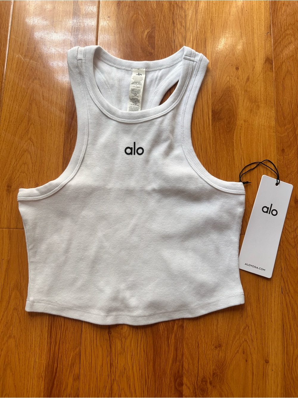 ALO Yoga | Aspire Tank White | Size Small | NWT